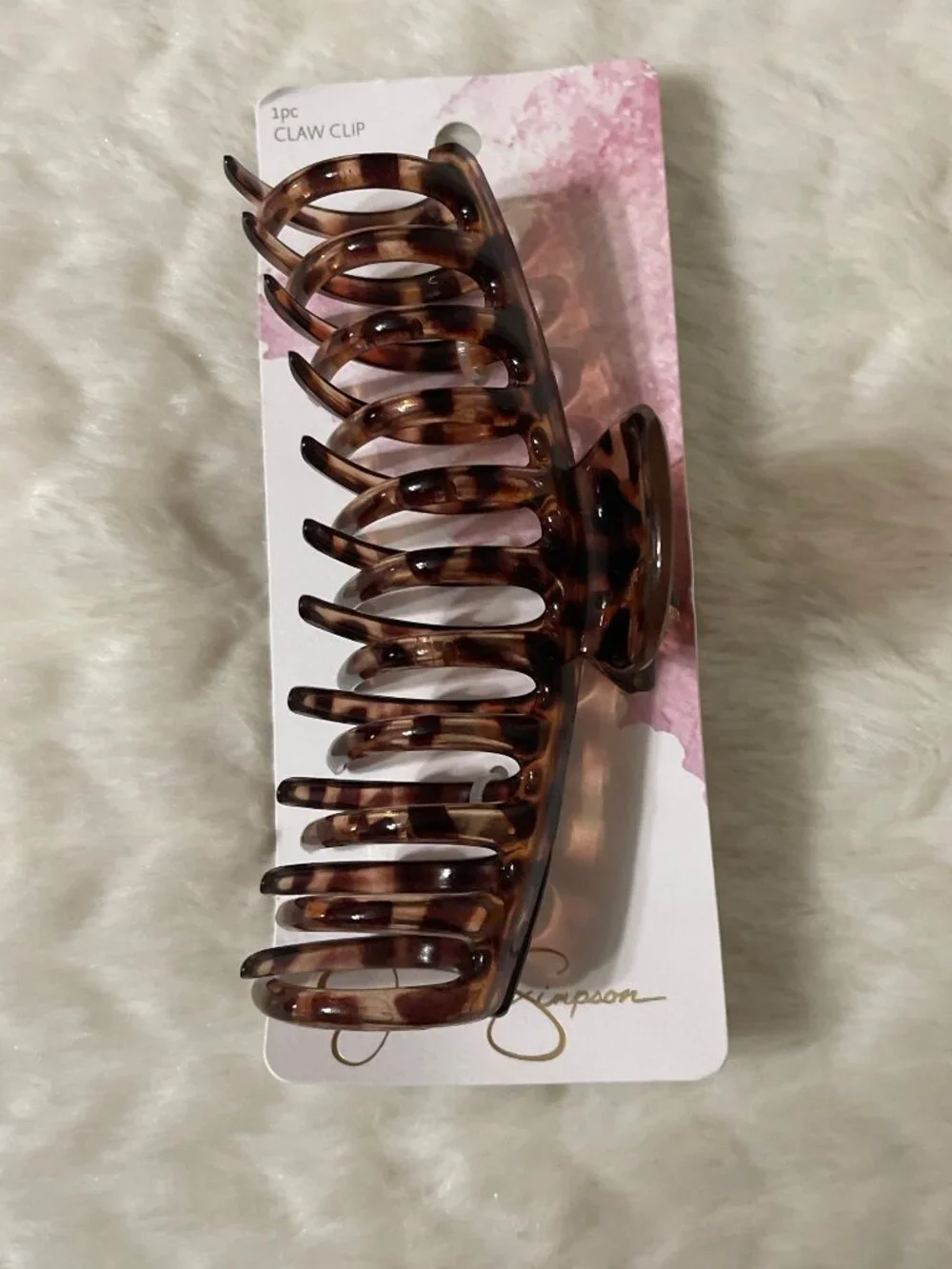 NEW Jessica Simpson Extra Lg Tortoise Claw Clip Scrunchies & 450 Pcs Hairbands